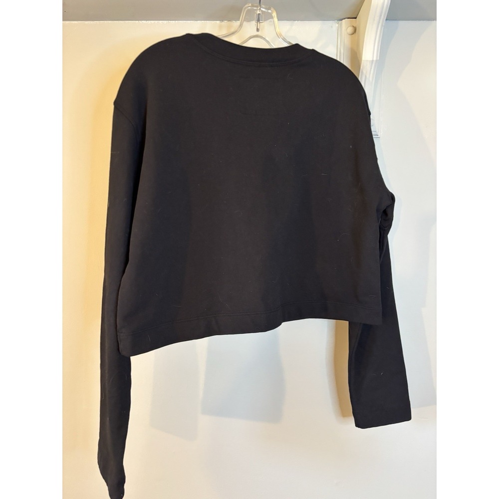 MANTRA Los Angeles Black Organic Cotton Boxy Long Sleeve Crop Top M - Picture 4 of 6